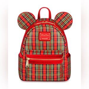 SOLD 🛍️ Disney Mickey Mouse Plaid Loungefly Backpack Christmas Collection 2023